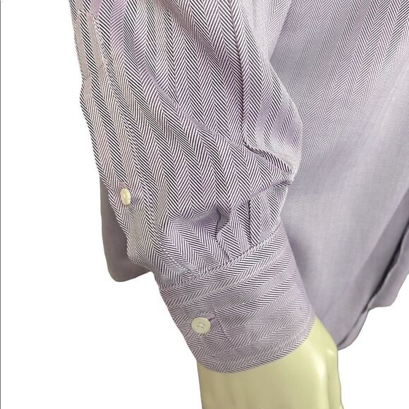 Like New Men's Faconnable L/S Lavender Dress Shirt with Front Pocket - Picture 5 of 7
